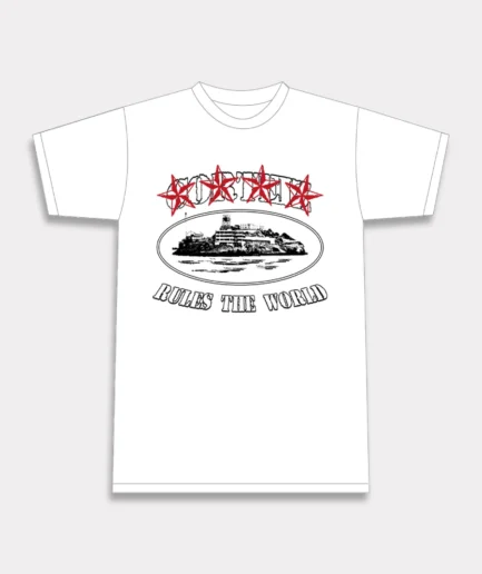 Corteiz 4Starz Alcatraz White T-shirt