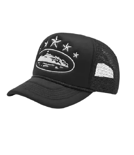 Corteiz 5 Starz Alcatraz Trucker Hat Black