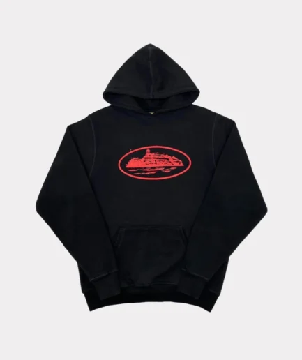 Corteiz Alcatraz Hoodie Black/Red