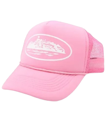 Corteiz Alcatraz Pink Trucker Hat