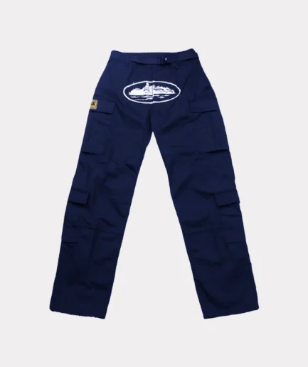 Corteiz Guerillaz Cargo Pants Navy Blue