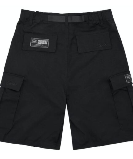 Corteiz Alcatraz Cargo Shorts in Triple Black