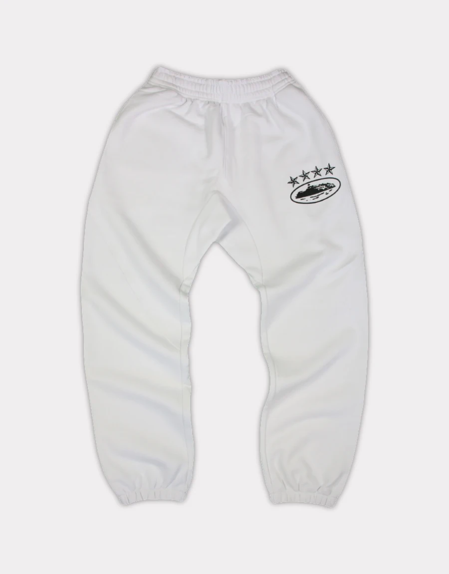 Corteiz 4Starz Alcatraz Sweatpants White Corteiz 4Starz Alcatraz Sweatpants White